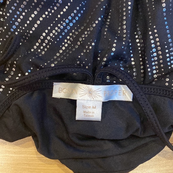 Boston Proper Black/Gold Metallic Tank - Picture 5 of 7